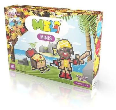 Obrázek produktu pro Sada puzzle bloků 2 v 1 Meli Minis - Pirát