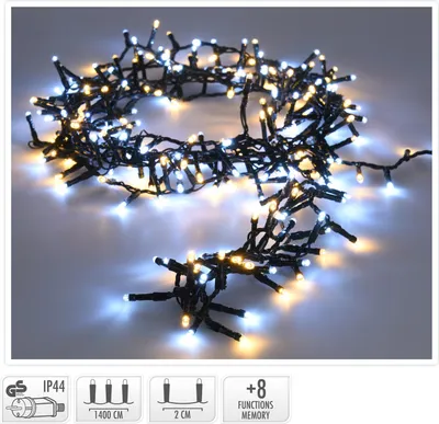 Obrázek produktu pro Hadí girlanda 700 LED 17m teplé a studené světlo