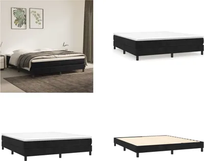 Obrázok produktu pre vidaXL Boxspring posteľ s matracom čierna 180x200 cm zamat - Boxspring posteľ - Boxspringbetten - Bett - Schlafzimmermöbel