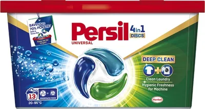Zdjęcie produktu dla Persil Kapsułki Discs 4W1 Uniwersalne Do Prania Białego 13 Sztuk