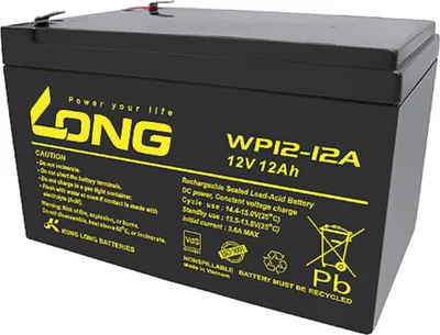 Produktbild von Kung Long WP12-12 AGM Bleiakku 12V 12Ah – VRLA F2 6,3 mm
