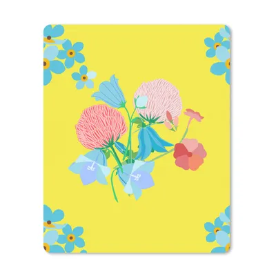 Produktbild von MuchoWow® Mauspad Mousepad Blumen - Blumenstrauß - Frühling - Muster 19x23 cm - Mousepads - Maus Mat - Pad - Mausunterlage - Mauspads - Spielen