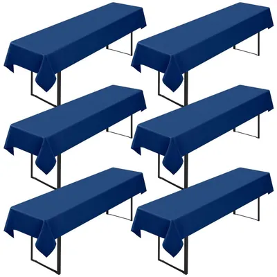 Produktbild von Biertisch Tischdecke 6 Stück Marineblau 100x250 cm Polyester 200 g/m²