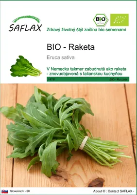Obrázok produktu pre SAFLAX - BIO - Raketa - Eruca sativa - 3000 Semená