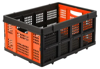 Image de Caisse pliante robuste et professionnelle avec poignées, 40 x 56 x 26 cm