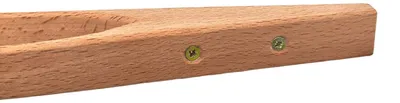 Image de Pince à griller en bois de hêtre naturel 48cm Accessoires pour grillades Pince à saucisse Pince à servir Pince de cuisine vissée