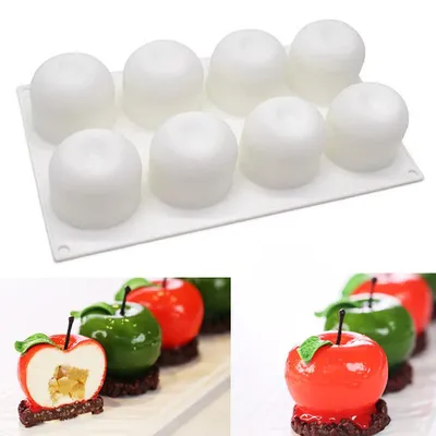 8-fach Apfel-Silikon-Backform für Cupcake & Mousse