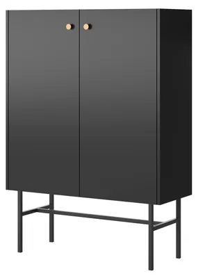 Immagine prodotto di Selsey Divenos - Credenza alta a 2 ante, nera, 93 cm