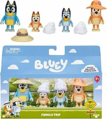 Image de TM TOYS BLUey Pack de 4 voyages en famille BLU17654