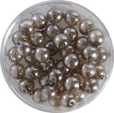 Produktbild von Crystal Renaissance Glaswachsperle, 6mm, 40 Stück Silbergrau