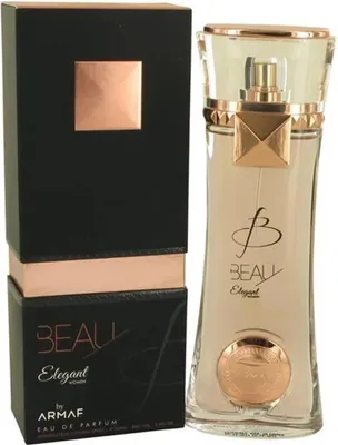 A perfume bottle and its box are displayed side-by-side against a white background.