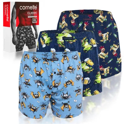 Productafbeelding van CORNETTE Heren Losse Boxershorts Set, Klassiek Katoen, 3 Stuks, Maat M