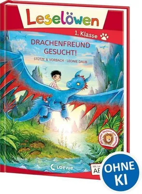 Immagine prodotto di Leselöwen 1. Klasse - Drachenfreund gesucht! (Großbuchstabenausgabe)