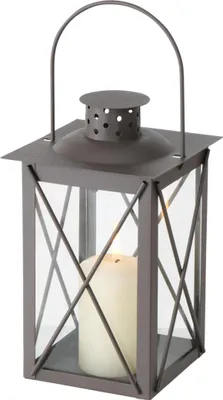 Produktbild von Boltze Laterne FAROL aus Glas und Metall, transparent und braun, 20x12cm