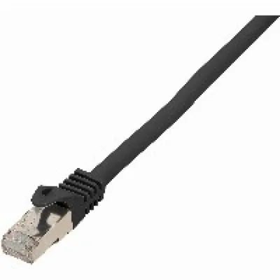 Produktbild von RJ45 Patchkabel m. CAT 7 Rohkabel PIMF schwarz 2m
