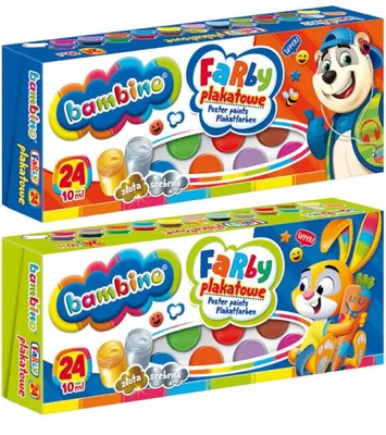 Obrázek produktu pro Bambino Plakatové barvy, 24 barev, 10 ml