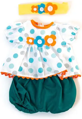 Produktbild von Miniland Bluse und Pumphose grün, für Puppen 38 bis 40 cm