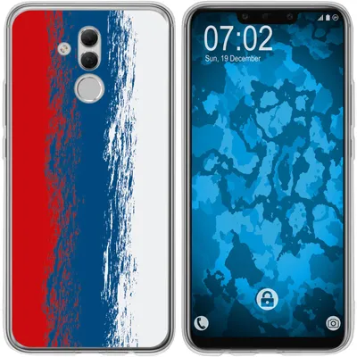 Produktbild von PhoneNatic Case kompatibel mit Huawei Mate 20 Lite Silikon-Hülle WM Russland M9
