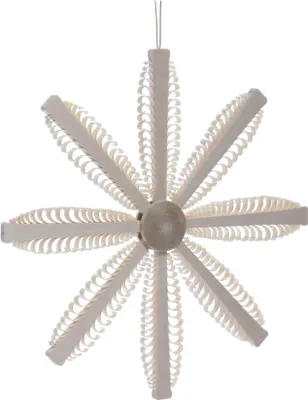 Produktbild von Christbaumschmuck Spanstern „natur“ 8 große Bäumchen ø 14,5 cm NEU
