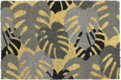 Image de Decormat Tapis Brosse Coco_feuillage_40x60cm - Decormat
