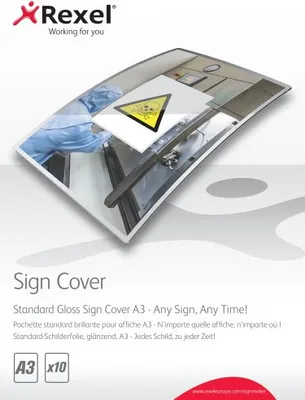 Immagine prodotto di Rexel Pellicola protettiva per verniciatura SignCover, formato DIN A3, lucida