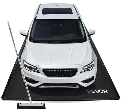 Immagine prodotto di VEVOR Tappetino di sicurezza Tappetino per garage in PVC antiscivolo (2,6 x 6,1 x 0,03 m) con spatola, tappetino di sicurezza resistente e impermeabile Protezione del pavimento contro neve pioggia fango, tappetino per garage nero