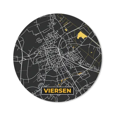 Produktbild von MuchoWow® Mauspad Mousepad Viersen - Gold - Stadtplan - Karte - Deutschland 50x50 cm - Mousepads - Maus Mat - Pad - Mausunterlage - Vinyl