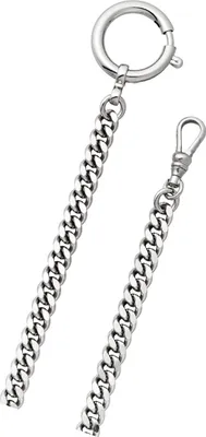 Image de Regent Montre Homme Montre de poche en acier inoxydable Chaîne de montre de poche argent URP043