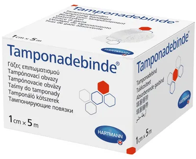 Produktbild von HARTMANN Tamponadebinde 5 m x 1 cm steril, 1 St. Tamponaden