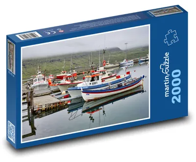 Produktbild von Puzzle 2000 Hafenlandschaft mit Booten - martinpuzzle