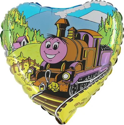Produktbild von Herz-Folienballon LOKOMOTIVE Partyzug 45cm