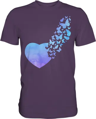 Produktbild von Buntes Frauen Schmetterling T-Shirt – Urban Purple / XL