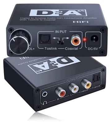 Zdjęcie produktu dla Konwerter audio DAC, optyczny na koaksjalny, dwukierunkowy, cyfrowo-analogowy