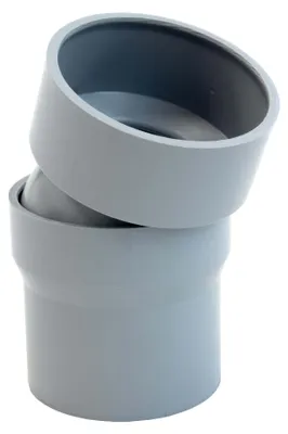 Produktbild von INEFA Flexibler Regenrohrbogen, PVC DN50 / 50mm 0-22 Grad, 1 Bogenstück Grau Dachrinnenzubehör, einfache Steckmontage,  Germany