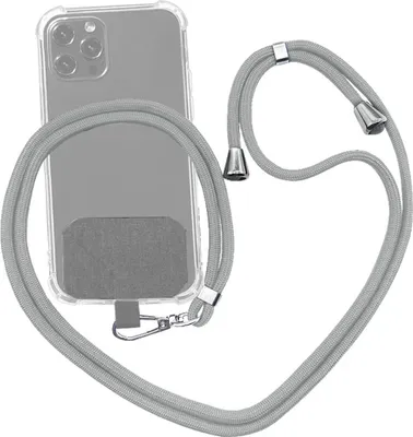 Produktbild von Universal Handykette - Handy Kette zum Umhängen - Smartphone Strap Grau
