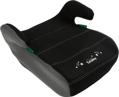 Produktbild von Tataway i-Size ECE R129/03 Sitzerhöhung. Kindersitzerhöhung für Kinder von 126 bis 150 cm Größe. Sitzerhöhung mit Sternengrafik, Kindersitz auf schwarzem Hintergrund
