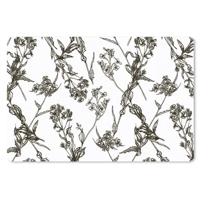 Produktbild von MuchoWow® Schreibtischunterlage Vintage - Pflanzen - Blumen - Muster 60x40 cm - XXL Mauspad - Großes Mauspad