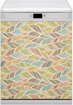 Produktbild von Magnete  Küche Magnetmatte Magnet für Spülmaschine Abwaschbar Nachbildung 60x80 cm  - Abstrakte Wellen