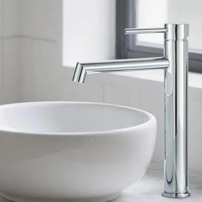 Obrázok produktu pre Umývadlová batéria, jednopáková, nerezová oceľ, chrómová, výška výtoku 200 mm