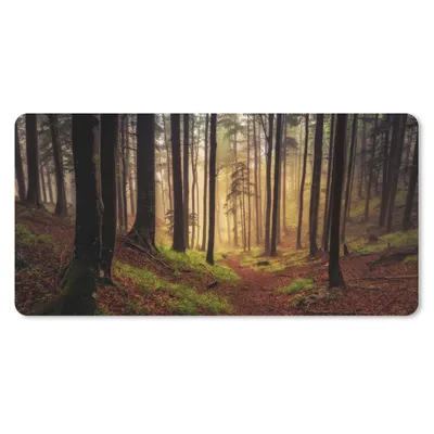 Produktbild von MuchoWow® Schreibtischunterlage Bäume - Natur - Wald 80x40 cm - XXL Mauspad - Gaming Mauspad