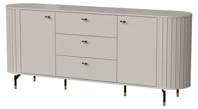 Obrázok produktu pre Selsey Zante - Príborník 2-dverový s 3 zásuvkami, sivo-béžový, 190 cm