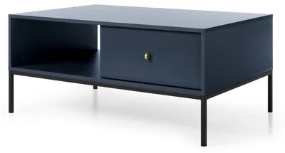 Obrázok produktu pre Konferenčný stolík so zásuvkami, námornícka modrá, 104 x 68 x 47 cm