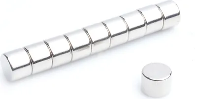 Produktbild von Neodym Magnete 8 x 6 mm 1 Stück mm N38, Extrem stark, Magnettafeln, Kühlschränke, Whiteboards, DIY