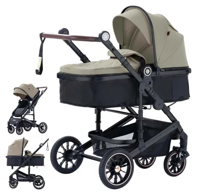 Produktbild von Daliya® NEOMOVE 2in1 Kinderwagen, Babywanne & Sportsitz in einem, Buggy, Alu-Rahmen, Reisekinderwagen, Kombikinderwagen mit großen Einkaufskorb