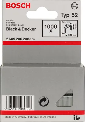 Image de Bosch 1000 agrafes 14/12,3mm type52