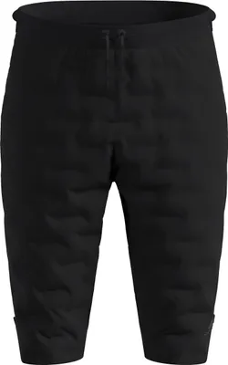 Schwarze Odlo Zeroweight Insulator Langlauf-Shorts mit Kordelzug am Bund und wattierter Struktur