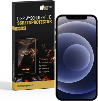 Produktbild von 2x Displayschutzfolie für iPhone 12 Schutzfolie Displayfolie Displayschutz KLAR