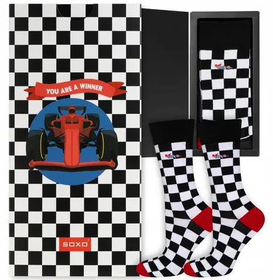 Produktbild von SOXO Herren Socken Formel 1 Box Geschenk 40-45