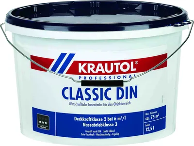 Produktbild von Wandfarbe Classic DIN weiß 12,5l