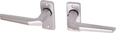 Immagine prodotto di Maniglie per porte in alluminio su rosetta quadrata con chiusura a scatto - per set